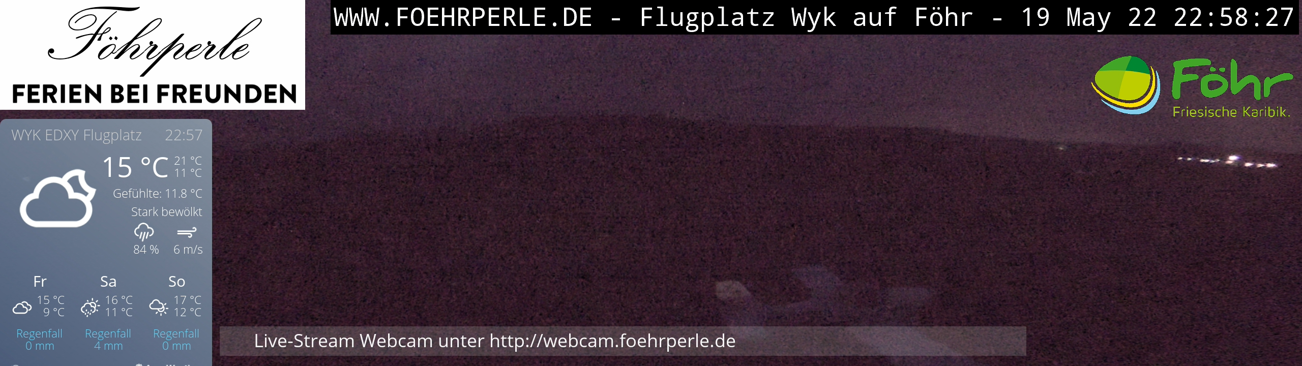 Webcam am Flugplatz, Wyk - Germany