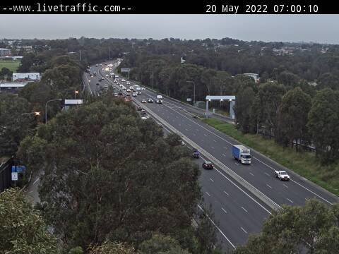 M5 (Milperra) - M5 Motorway at Henry Lawson Drive looking east towards Beverley Hills. - E - SYD_SOUTH - Australia