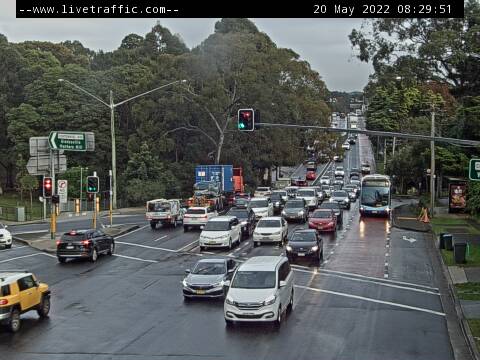 Epping Road (Lane Cove) - Epping Road at Centennial Avenue looking west towards Lane Cove. - W - SYD_NORTH - Australia
