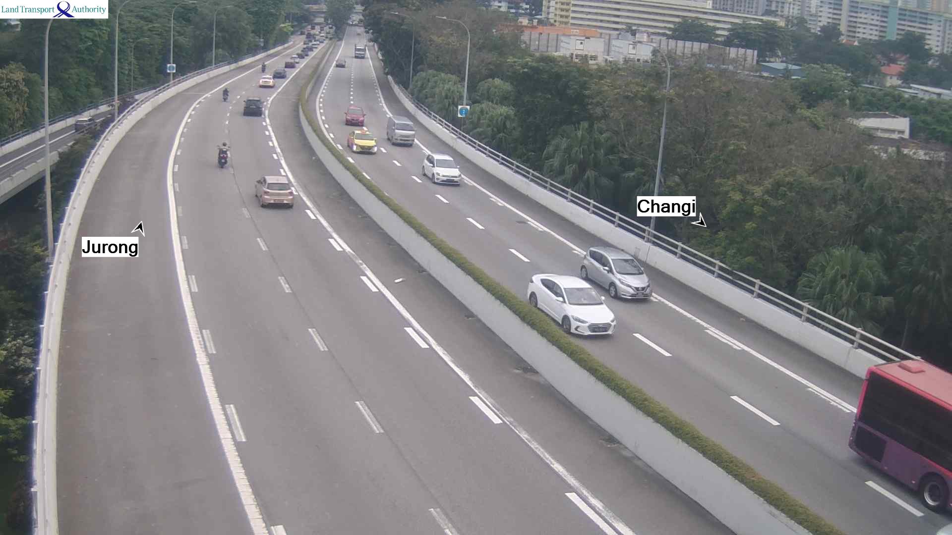 View from Keppel Viaduct - Ayer Rajah Expressway (AYE) - Singapore