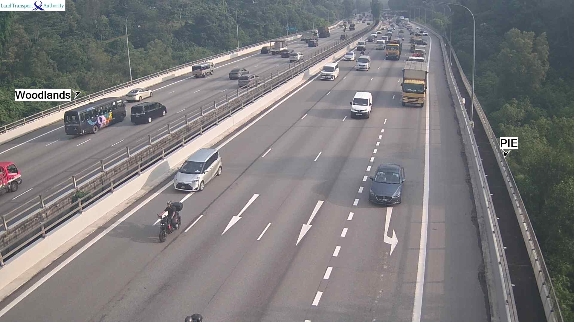 View from Mandai Rd Entrance - Bukit Timah Expressway (BKE) - Singapore