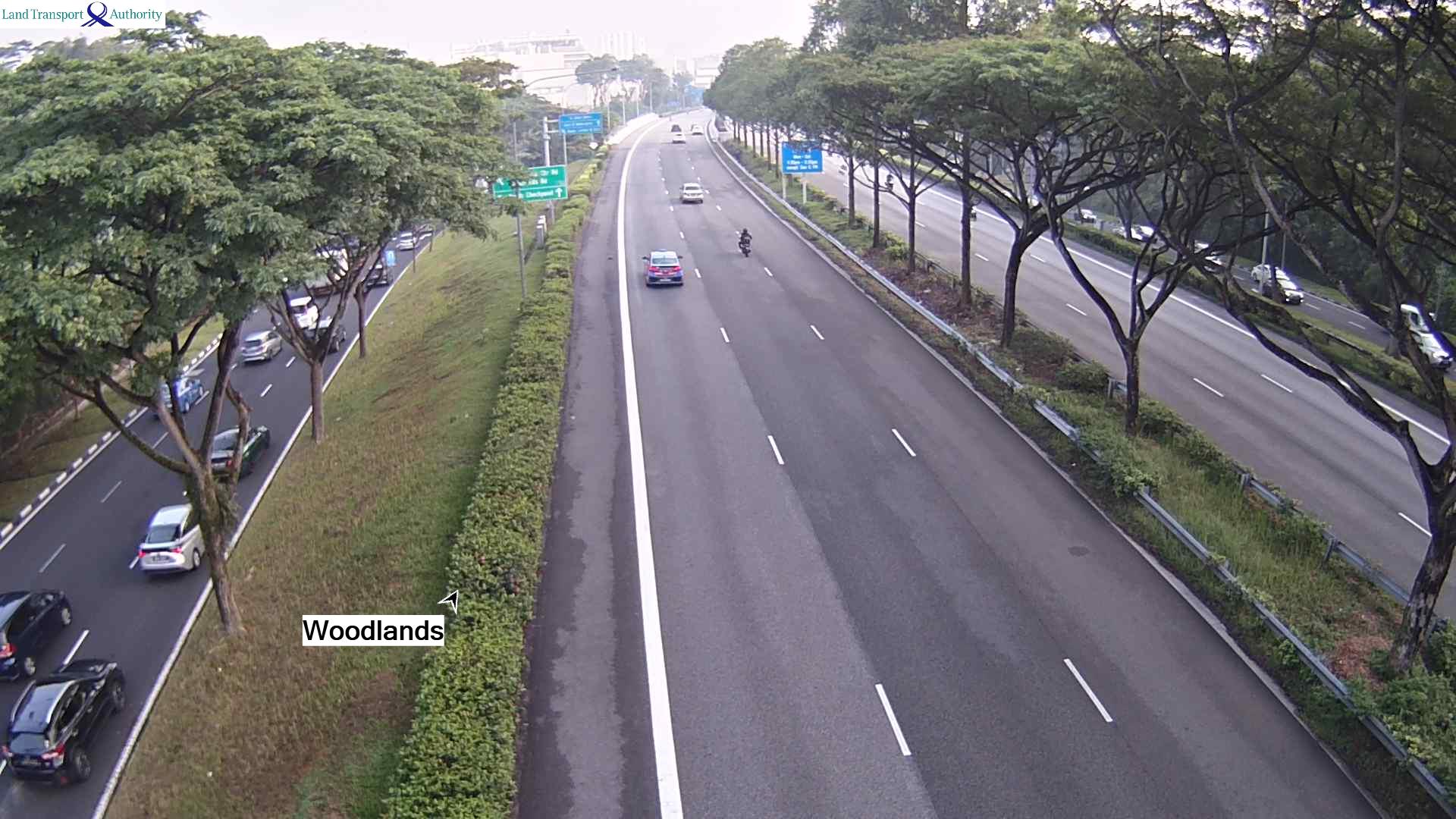 View from Woodlands Flyover (Towards Checkpoint) - Bukit Timah Expressway (BKE) - Singapore