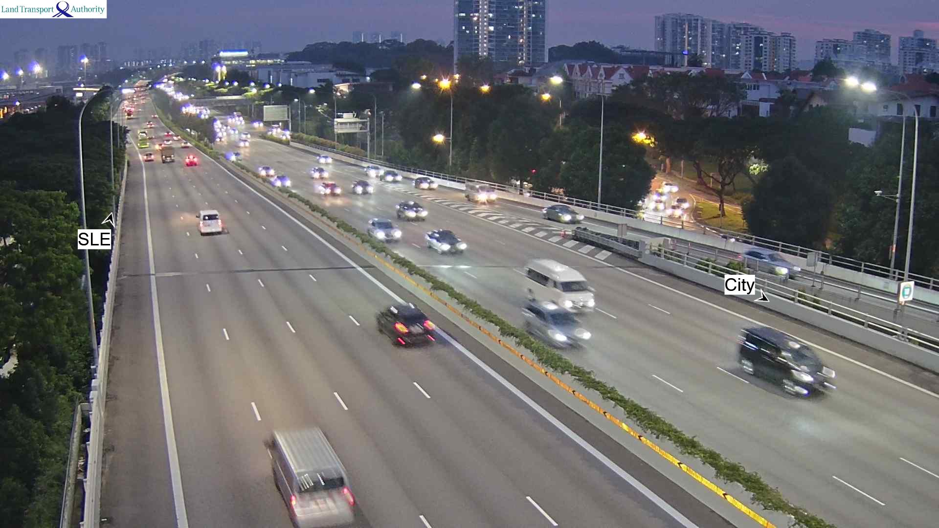 View from Braddell Flyover - Central Expressway (CTE) - Singapore