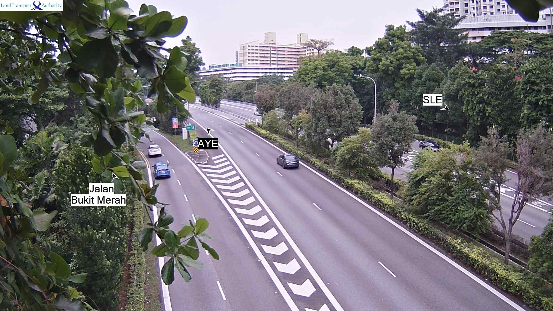 View from Bukit Merah Flyover - Central Expressway (CTE) - Singapore