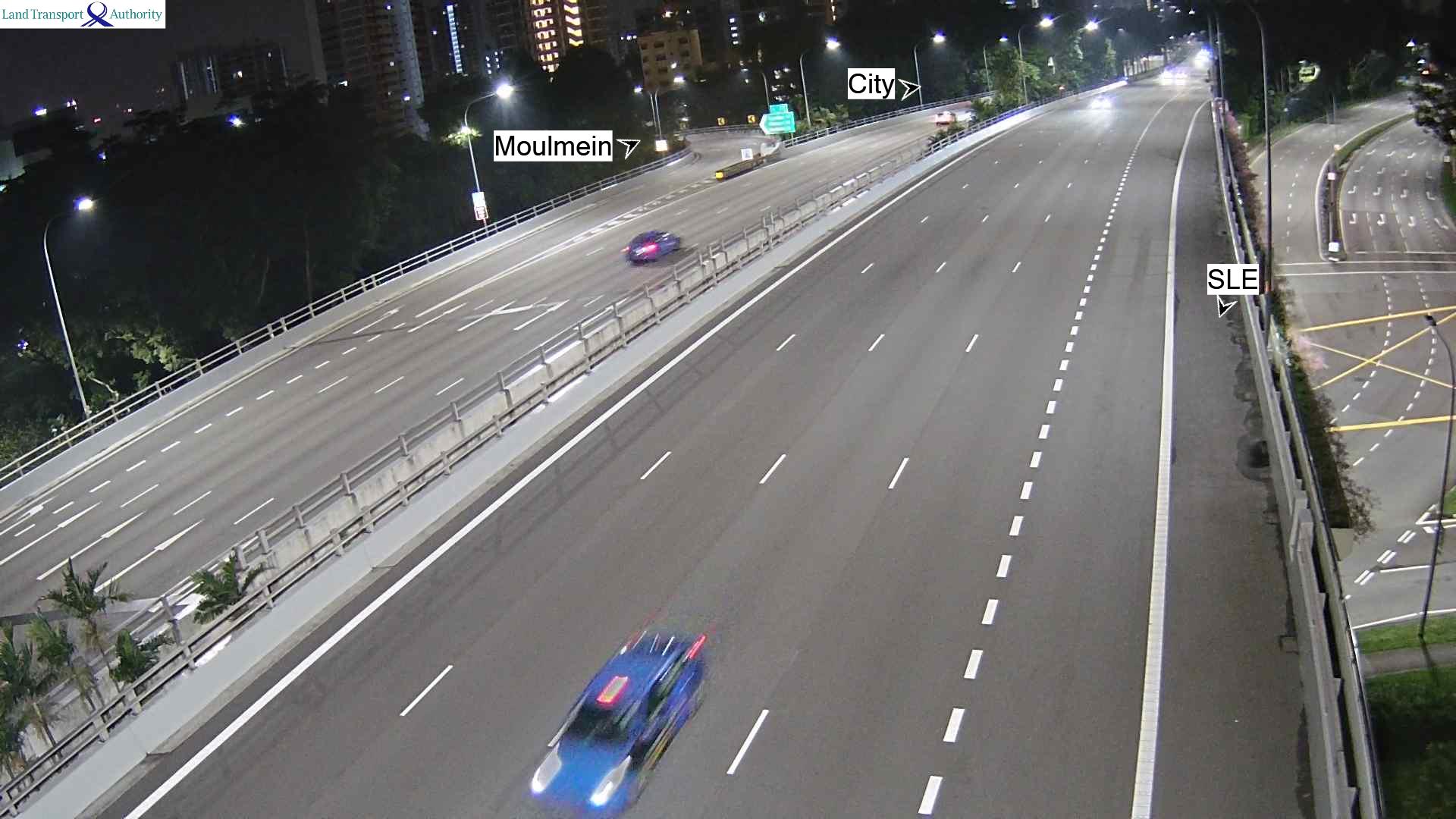 View from Moulmein Flyover - Central Expressway (CTE) - Singapore