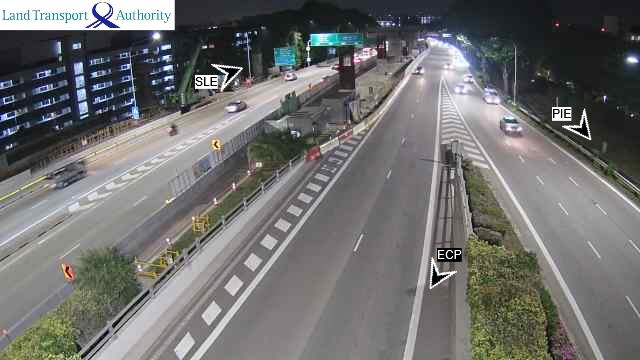View from Upp Changi Flyover Towards PIE - Tampines Expressway (TPE) - Singapore