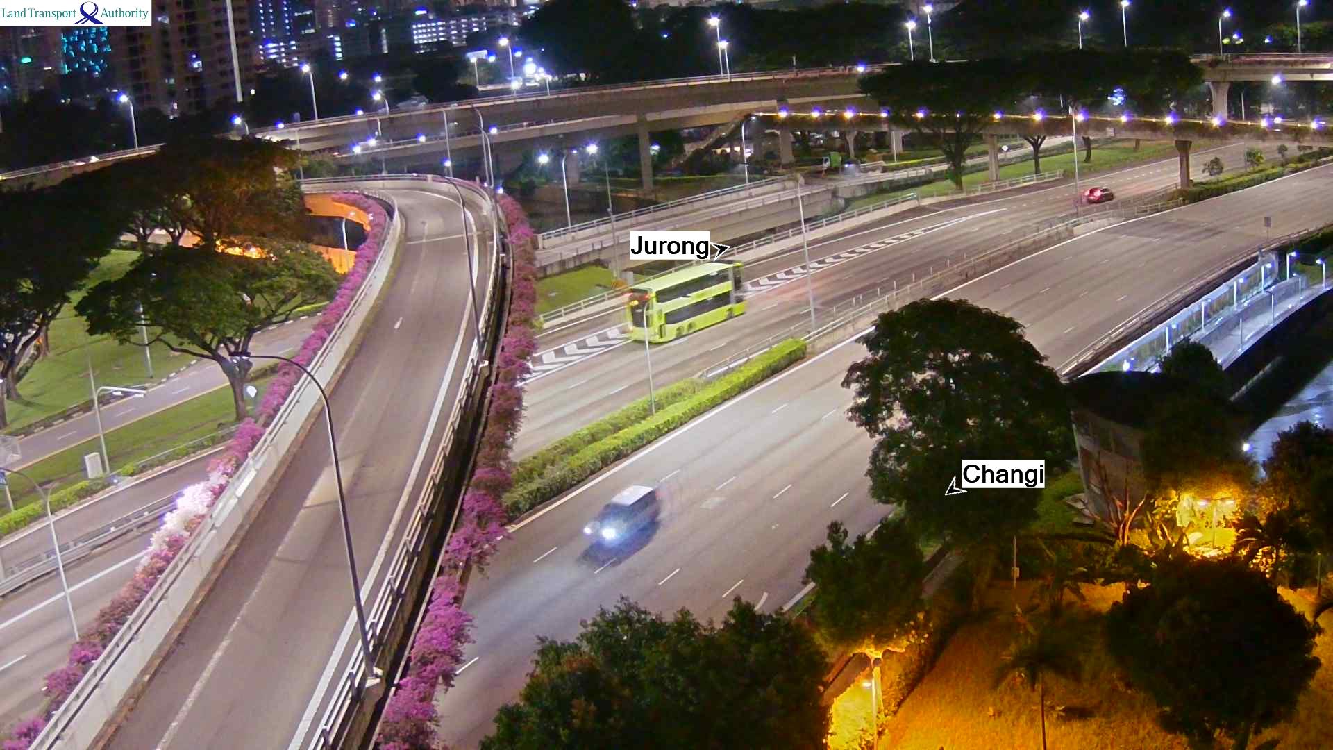 View from Kallang Way - Pan-Island Expressway (PIE) - Singapore