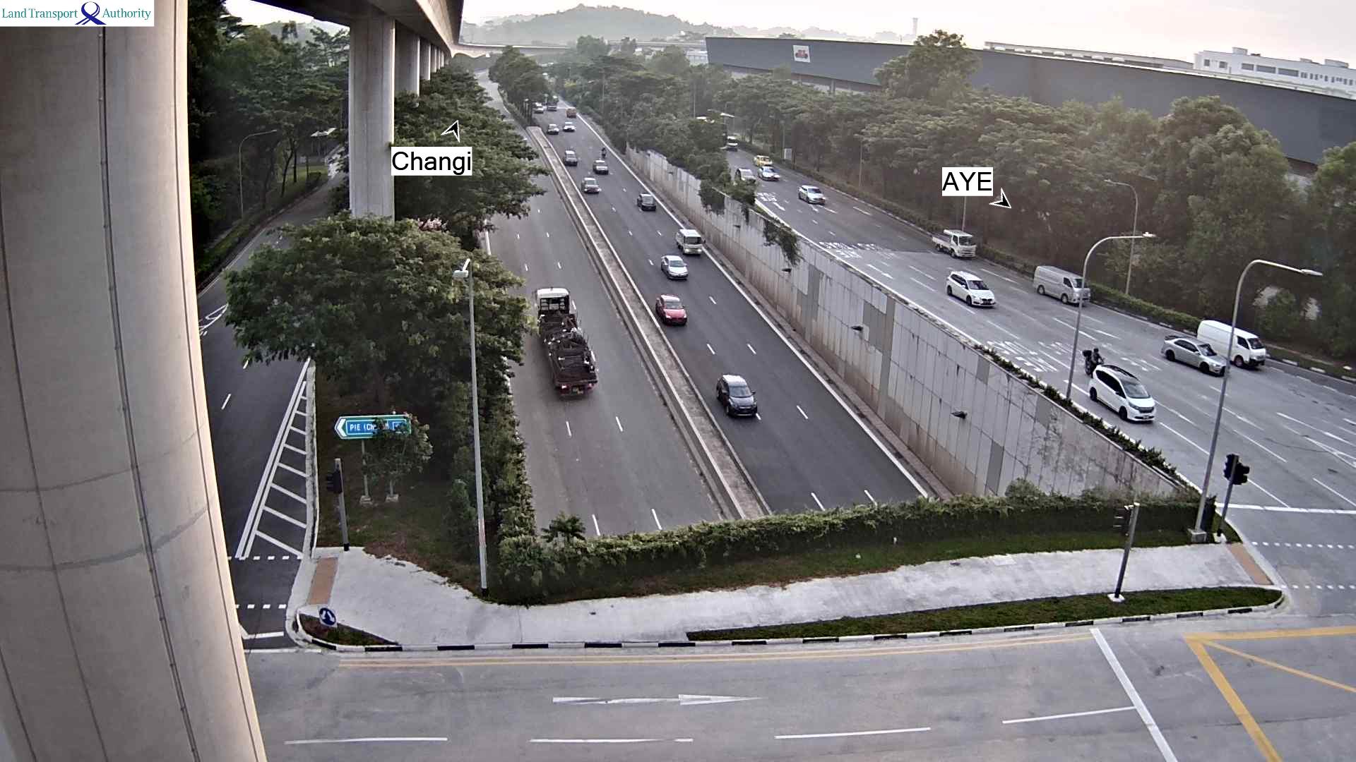View from Tuas Flyover - Pan-Island Expressway (PIE) - Singapore