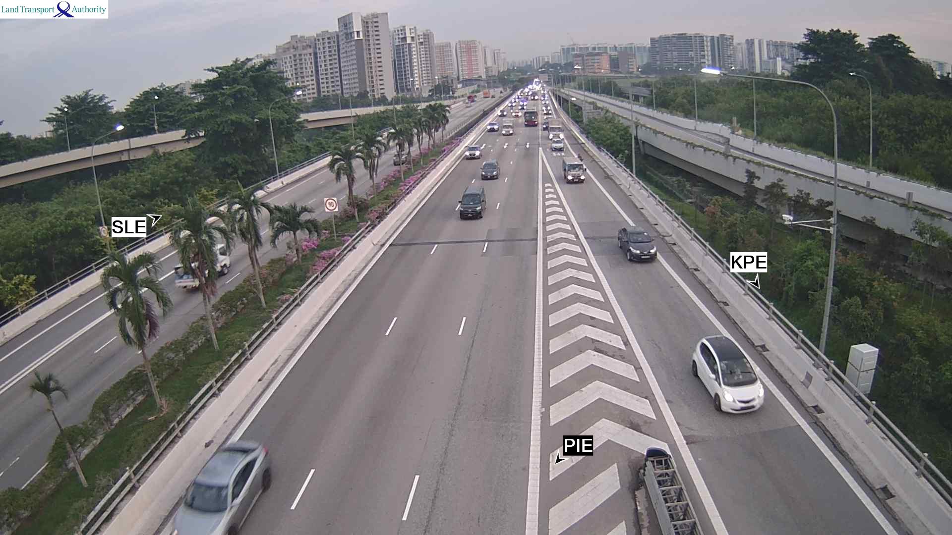 View from Entrance To Tampines Flyover - Tampines Expressway (TPE) - Singapore