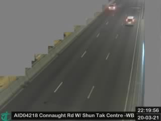 Connaught Road West Flyover near Shun Tak Centre - Westbound [AID04218] - Hong Kong