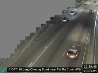 Lung Cheung Road near Tin Ma Court - Westbound [AID07120] - Hong Kong