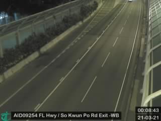 Fanling Highway near Exit to So Kwun Po Road - Westbound [AID09254] - Hong Kong