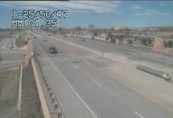 I-25 - I-25  101.35 SB @ US-50/ CO-47 - Traffic in lanes farthest from camera moving North - (12092) - USA