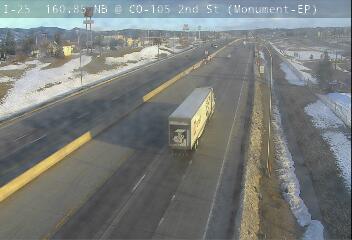 I-25 - I-25  160.85 NB @ CO-105 2nd St - Traffic closest to camera is travelling North - (13626) - USA