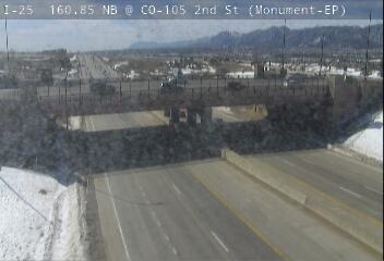 I-25 - I-25  160.85 NB @ CO-105 2nd St - Traffic furthest from camera is travelling South - (13627) - Denver and Colorado