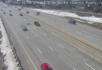 I-25 - I-25  186.90 NB @ Happy Canyon Rd - Traffic in lanes closest to camera moving North - (12281) - USA