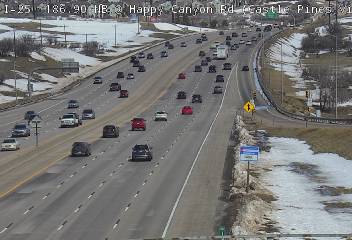 I-25 - I-25  186.90 NB @ Happy Canyon Rd - Traffic in lanes farthest from camera moving South - (12282) - Denver and Colorado