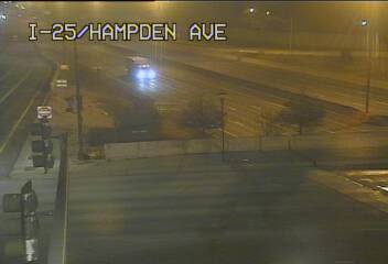 I-25 - I-25  201.55 SB @ US-285 Hampden Ave - Traffic in lanes farthest from camera moving North - (12297) - Denver and Colorado