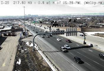 I-25 - I-25  217.60 NB : 0.6 mi N of US-36-PML - Traffic in lanes farthest from camera moving South - (12120) - USA