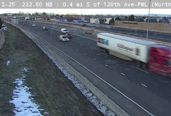 I-25 - I-25  222.60 NB : 0.4 mi S of 120th Ave - Traffic in lanes farthest from camera moving South - (11209) - USA