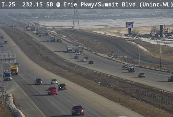 I-25 - I-25  232.15 SB @ Erie Pkwy/Summit Blvd - I 25 Traffic - (13506) - Denver and Colorado