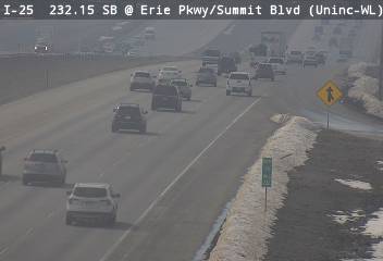 I-25 - I-25  232.15 SB @ Erie Pkwy/Summit Blvd - I-25 Traffic - (13508) - Denver and Colorado