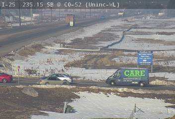 I-25 - I-25  235.15 SB @ CO-52 - Traffic closest to camera is travelling West - (13500) - Denver and Colorado
