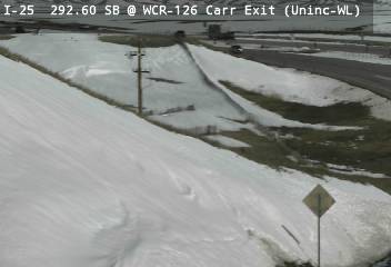 I-25 - I-25  292.60 SB @ WCR-126 Carr Exit - Traffic furthest from camera is travelling North - (13582) - Denver and Colorado
