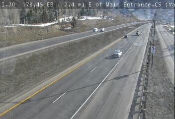 I-70 - I-70  178.45 EB : 2.4 mi E of Main Entrance (Vail-EA) - Traffic closest to camera is travelling East - (13733) - Denver and Colorado