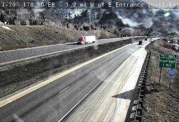 I-70 - I-70  178.80 EB : 1.2 mi W of E Entrance (Vail-EA) - Traffic closest to camera is travelling East - (13735) - Denver and Colorado