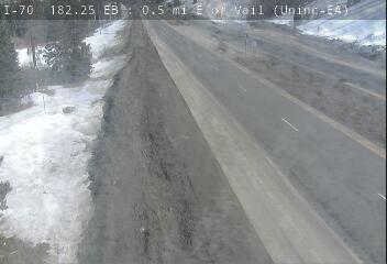 I-70 - I-70  182.25 : E Vail - RTR - Traffic in lanes closest to camera moving West - (11793) - Denver and Colorado