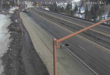 I-70 - I-70  182.80 EB  1.1 mi E of Vail - Traffic furthest from camera is travelling West - (13630) - Denver and Colorado