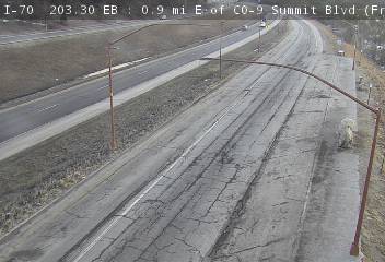I-70 - I-70  203.30 : 0.9 mi E of CO-9 Summit Blvd - Traffic closest to camera is traveling East - (13451) - Denver and Colorado