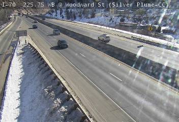 I-70 - I-70  225.75 WB @ Woodward St (Silver Plume-CC) - Traffic in lanes closest in view traveling westbound on I-70 - (13641) - Denver and Colorado