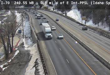 I-70 - I-70  240.55 WB : 0.5 mi W of E Exit-PPSL - Traffic furthest from camera traveling East - (13430) - Denver and Colorado