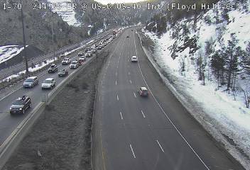 I-70 - I-70  244.35 EB @ US-6/US-40 Int - Traffic in lanes farthest from camera moving West - (13063) - Denver and Colorado