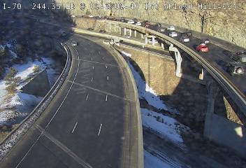 I-70 - I-70  244.35 EB @ US-6/US-40 Int - Traffic in lanes closest to camera moving East - (13062) - Denver and Colorado