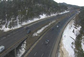 I-70 - I-70  249.10 : 1.4 mi E of Beaver Brook E Int - WB - Traffic in lanes farthest from camera moving West - (11239) - Denver and Colorado