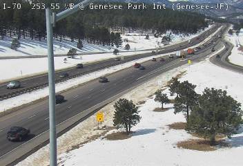 I-70 - I-70  253.55 @ Genesee Park Int - Traffic in lanes closest to camera moving West - (10239) - Denver and Colorado