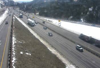 I-70 - I-70  256.00 @ Lookout Mtn Int - Traffic in lanes farthest from camera moving East - (10320) - Denver and Colorado
