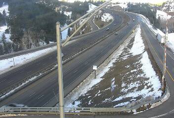 I-70 - I-70  256.00 @ Lookout Mtn Int - Traffic in lanes closest to camera moving West - (10321) - Denver and Colorado