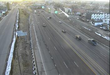 I-70 - I-70  272.80 : 0.2 mi W of Pecos St - Traffic in lanes farthest from camera moving East - (10005) - Denver and Colorado