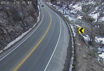 US 6 - US-6  270.25 EB : 0.2 mi W of Tnl 1 - Traffic in lanes farthest from camera moving East - (12683) - Denver and Colorado