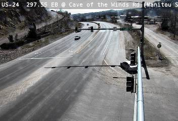 US 24 - US-24  297.55 EB @ Cave of the Winds Rd - Traffic Closet to camera is moving East - (13142) - Denver and Colorado