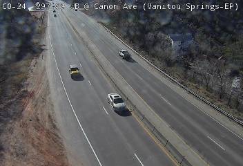 US 24 - US-24  297.90 WB @ Canon Ave (Manitou Springs) - Traffic Furthest from camera is moving East - (13082) - Denver and Colorado