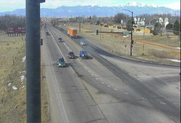 US 24 - US-24  320.85 EB @ Woodmen Rd - Traffic in lanes furthest from camera moving West - (12989) - Denver and Colorado