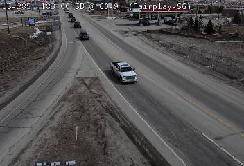 US 285 - US-285 183 SB @ CO-9 Fairplay - Traffic closest to camera traveling south - (12970) - Denver and Colorado