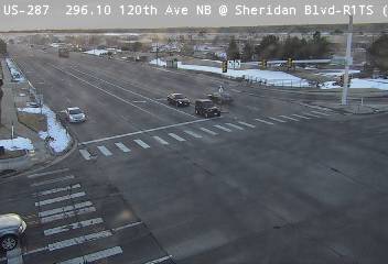 US 287 - US-287  120th Ave @ Sheridan Blvd - Traffic in lanes farthest from camera moving East - (11301) - Denver and Colorado