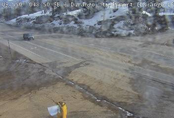 US 550 - US-550  48.60 SB : 16 mi N of Hermosa - Traffic on lanes farthest from camera moving North - (11447) - Denver and Colorado