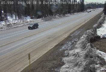 US 550 - US-550  48.60 SB : 16 mi N of Hermosa - Traffic on lanes closest to camera moving South - (11446) - Denver and Colorado